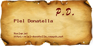 Plel Donatella névjegykártya